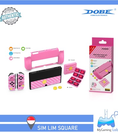 [SG]  DOBE Kirby Style Protective Accessory Kit for Nintendo Switch OLED Model