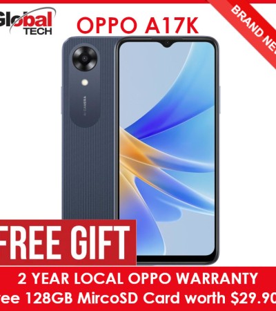 OPPO A17K 64GB/IPX4防水/5000mAh长效电池/侧面指纹解锁/2年本地保修（免费128GB Micro SD卡）